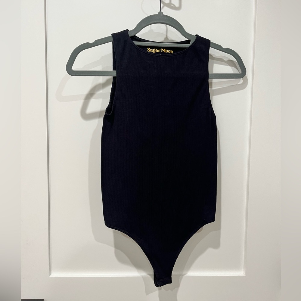 SugarMoon Black Bodysuit Tank